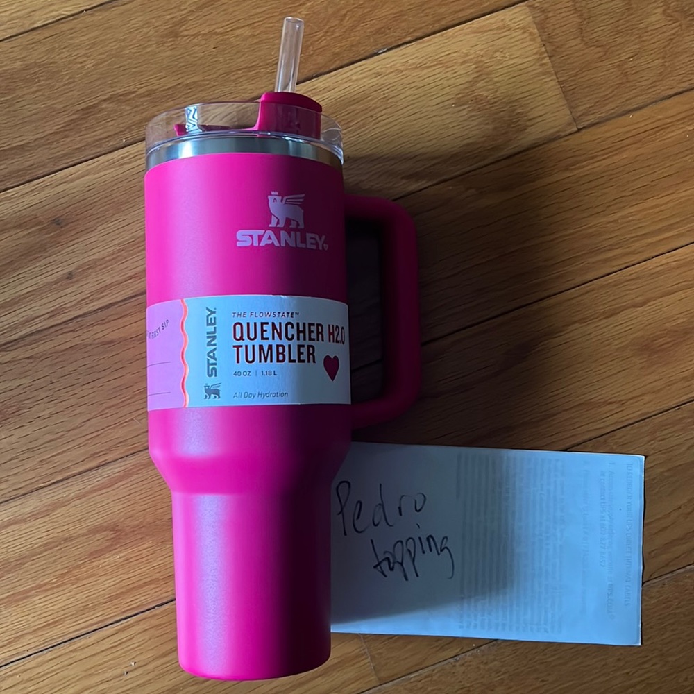 Stanley Cosmo Pink Valentine’s Day Flowstate Quencher H2.0 Tumbler Target Vday